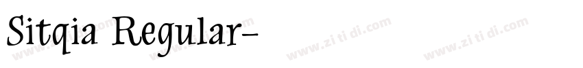 Sitqia Regular字体转换
